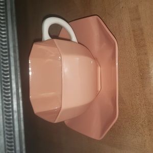 Mid-century Modern Lenox Demi / Demitasse Octagon Cup & Saucer Set